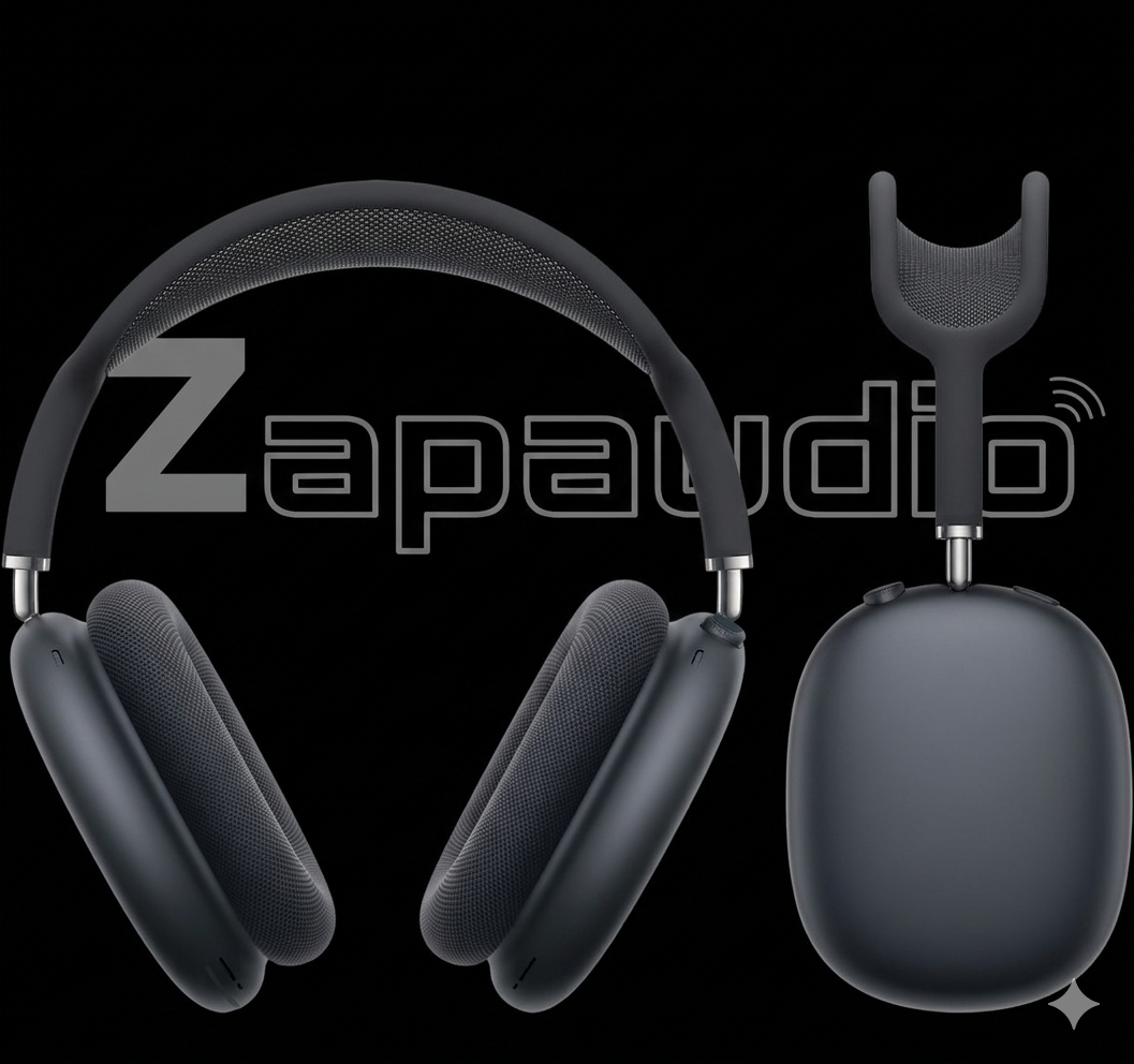 ZapAudio Max -ANC Wireless Over-Ear Headphones, Transparency Mode, Personalized Spatial Audio, Dolby Atmos 45Hr Battery & Deep Bass