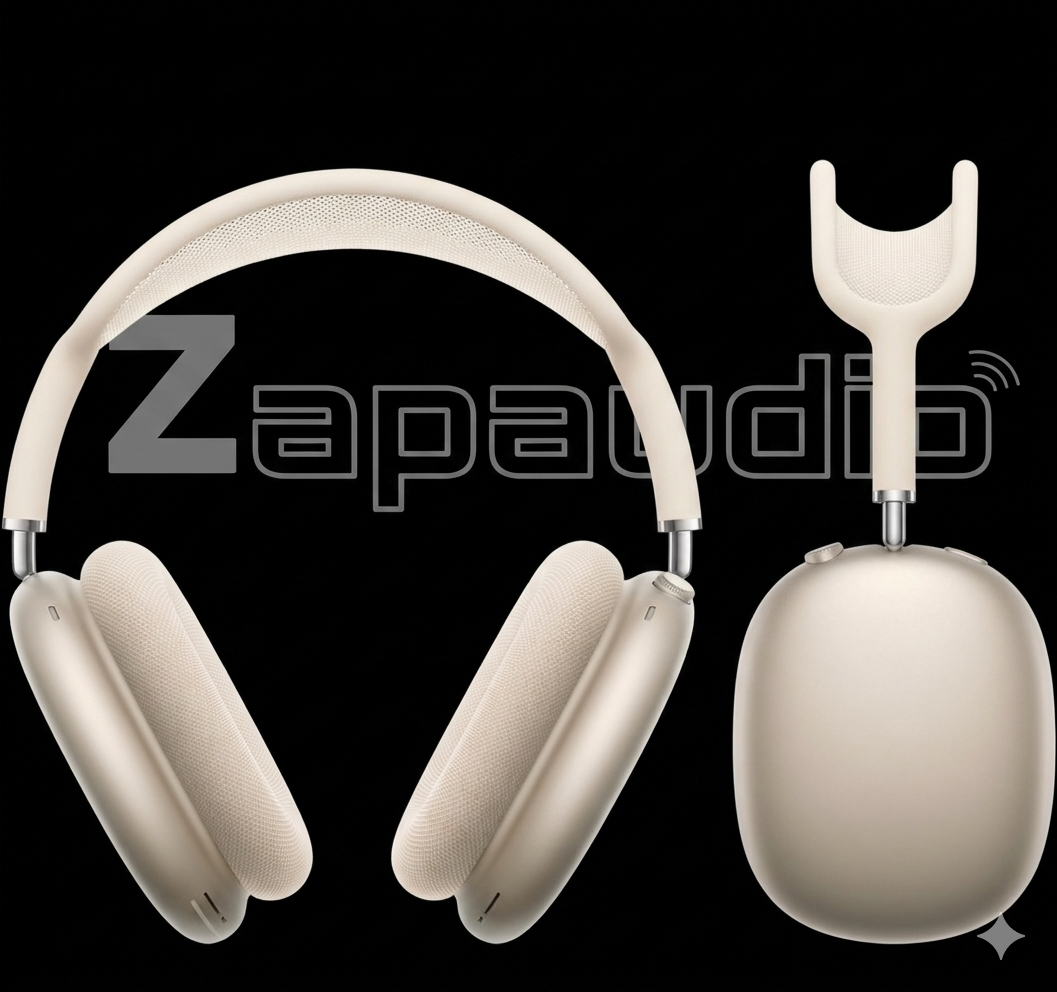 ZapAudio Max -ANC Wireless Over-Ear Headphones, Transparency Mode, Personalized Spatial Audio, Dolby Atmos 45Hr Battery & Deep Bass